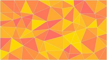 A Warm Geometric Triangular Mosaic Background in Sunset Hues vector