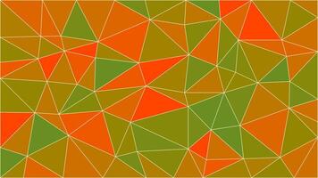 An Abstract Geometric Mosaic Pattern in Orange and Green vector