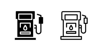 Fuel pump icon set featuring gas station designs. illustrations on a white background, ideal for automotive, energy, and refueling visuals vector