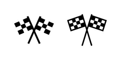 icon of a race flag, ideal for representing competition or sports events. Features a racing flag symbolizing start or finish lines, presented in a clean, minimalist design on a white background vector
