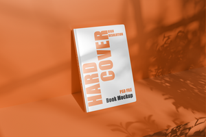 Book hard cover mockup with editable shadow isolated on an easy-to-use transparent background psd