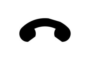 Old phone or telephone icon design black color without background vector