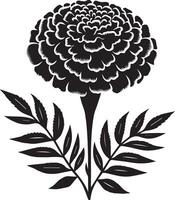 a black and white illustration of a flower vector