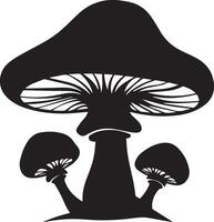 silhouette of mushroom on white background vector