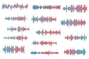 Audio wave icon. Sound waves set. Music symbol, sound wave, loading progress bar. vector