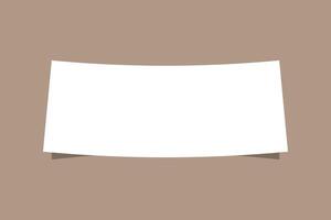 Curved paper with shadow. Paper shadow effect. vector