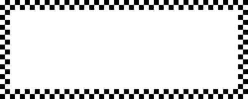 Checkers frame, border in line art style geometric seamless pattern. EPS.10. vector