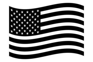 Grungy waving United States flag icon symbol. vector