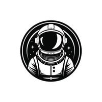 Adventurous Astronaut Silhouette for Space and Technology Company Branding vector