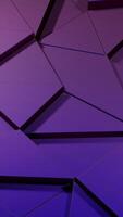 Purple triangular constructor. Design. Triangles made in computer graphics that separate and connect. video