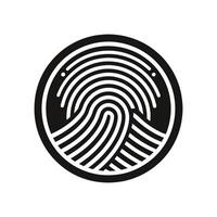 Biometric Identity, Fingerprint Access Unlocked vector