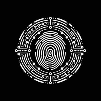 huella dactilar patrones, asegurando seguro acceso vector