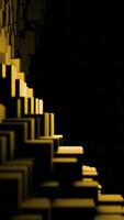 Pixelated background with flight inside dark tunnel. Design. Rows of cubic shapes, light and shadow. video