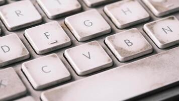 An old keyboard with the letters vb on it video