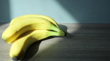 A bunch of bananas sitting on a table video
