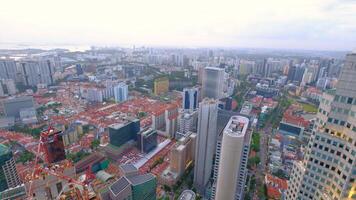 An aerial view of the city of singapore video