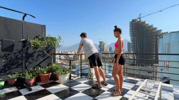 Experience the exciting Urban Rooftop Lifestyle while enjoying a stunningly beautiful Scenic View video