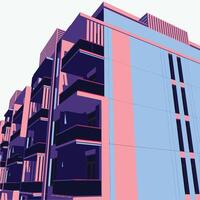 Building architecture illustration vector