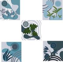 The overall style is minimalist and modern with a focus on clean lines and simple forms vector