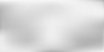 Blurred soft Glass ribbed gray striped background window overlay. Metal silver polycarbonate sheet effect. Abstract vertical gradient texture empty banner vector
