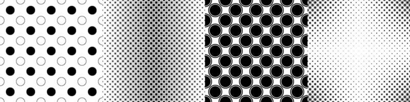 Monochrome geometrical pattern collection vector