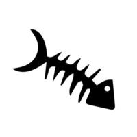 fish bone simple icon vector