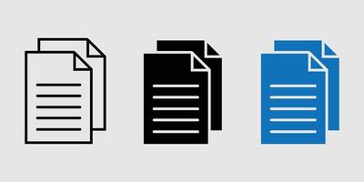 Document Icon. Document signed line icon set. contract paper with signature sign. vector