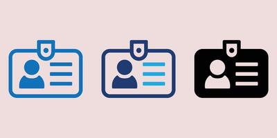 ID Card line icon. id card icon set. security identity card outline. Driver's license Identification card icon symbol. vector