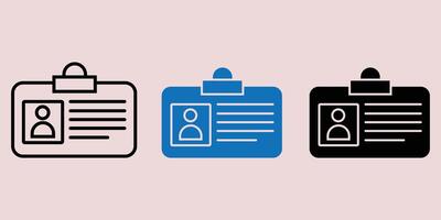 ID Card line icon. id card icon set. security identity card outline. Driver's license Identification card icon symbol. vector