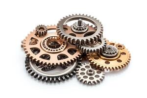 Gears are used to transmit motion and torque from one shaft to another photo