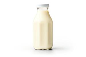 Single cream bottle depicted in highresolution, DiCut style, isolated on a white background, with no watermarks, logos, letters, or shadows photo