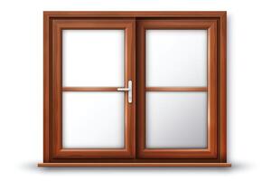 Single window depicted in highresolution, DiCut style, isolated on a white background, with no watermarks, logos, letters, or shadows photo