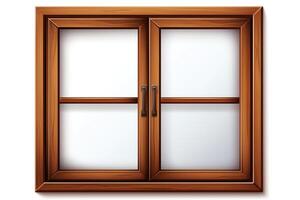 Single window depicted in highresolution, DiCut style, isolated on a white background, with no watermarks, logos, letters, or shadows photo
