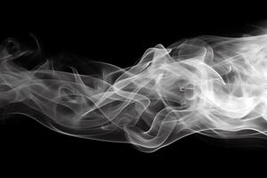 Enhance the beauty of this grayscale smoke art by adding vibrant colors that complement each other, while maintaining the original shape and flow of the smoke. photo