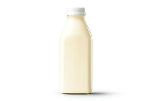 Single cream bottle depicted in highresolution, DiCut style, isolated on a white background, with no watermarks, logos, letters, or shadows photo