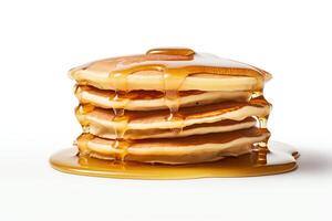 Pancake captured as a single object in DiCut style, showcased against a white background, with all watermarks, logos, letters, and shadows removed for clarity photo