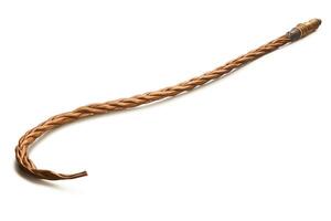 Single whip depicted in highresolution, DiCut style, isolated on a white background, with no watermarks, logos, letters, or shadows photo