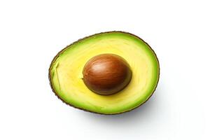 Avocado captured as a single object in DiCut style, showcased against a white background, with all watermarks, logos, letters, and shadows removed for clarity photo