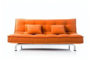 Sofa beds in multiple styles, each isolated on a clean white background, perfect for small apartments and multifunctional room setups photo