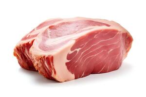 Ham captured as a single object in DiCut style, showcased against a white background, with all watermarks, logos, letters, and shadows removed for clarity photo