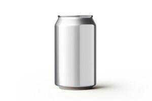 Create a photorealistic rendering of a single aluminum can photo
