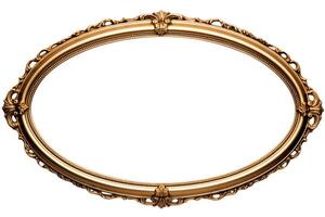 Enhance the provided image of an ornate golden picture frame with intricate details photo