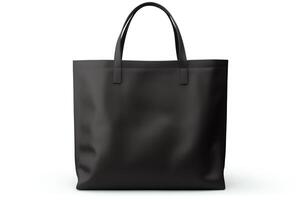 Create a professional, minimal, black tote bag mockup photo