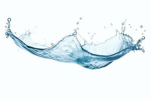 A high-speed photograph of a water splash, captured at the moment of impact. The water droplets are suspended in mid-air, creating a sense of movement and energy. photo