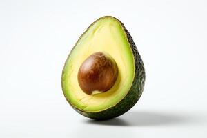 Avocado captured as a single object in DiCut style, showcased against a white background, with all watermarks, logos, letters, and shadows removed for clarity photo