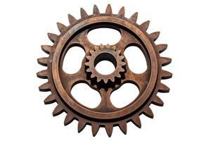 A gear is a toothed wheel that engages with another toothed part to transmit motion or to change speed or torque photo