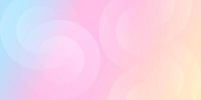 Trendy geometric minimalistic background. Pastel rainbow colorful gradation with transparent circle elements. illustration. vector
