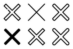 close button icon symbol template collection vector