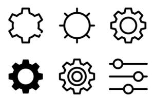 settings icon symbol template collection vector