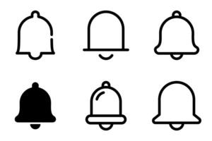 notification bell icon symbol template collection vector